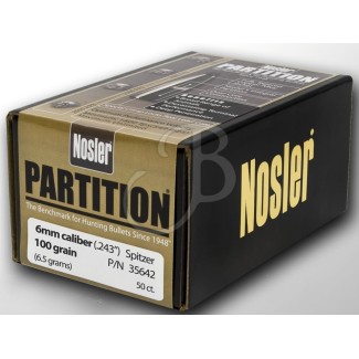 Nosler Partition cal.25/.257'' GR.120 Spitzer Nosler Partition cal.25/.257'' GR.120 Spitzer